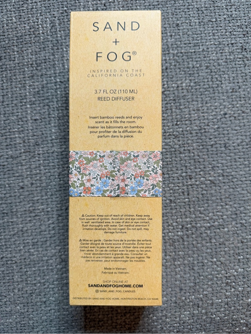 Sand + Fog Amber & Fig Reed Diffuser 110 mL - Picture 2 of 2